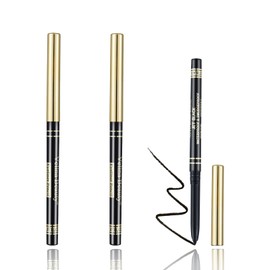 3 PCS Eyeliner, Soft-Glide Formula, Bold and Intense Colour, Waterproof, Smudge-Proof Colour That Lasts All-Day(Black)