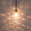 Homebelife Transparent Clear Hammered Glass Pendant Light with Brass Gold