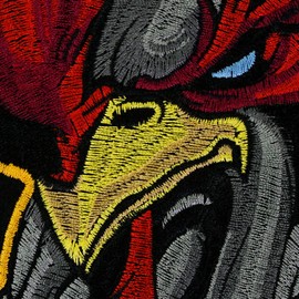 1 piece Cool Rooster Patches Iron on Embroidery Patches for Jacket Biker Vest Applique Decorative Stickers Badges