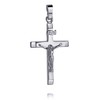 JEVELION Silver Cross Pendant Crucifix Jesus Christ with INRI Engraving