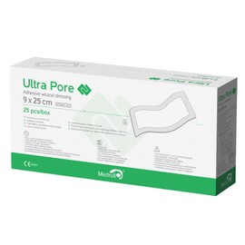 Medrull Ultra Pore Sterile Wound Dressings Plaster Size 25x9 cm Sensitive Elastic Non-Woven Material Very Flexible Plaster High Absorbent Pad Size 19x5 cm