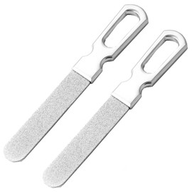 2 Pieces Stainless Steel Nail Files Double Sided Nail Files Nail Buffer Fingernail Toenail Files Manicure Files Pedicure Tools for Salon Home Travel, Silver