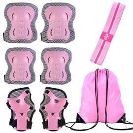 DKDDSSS 8 Pcs Knee Pads for Kids, Kids Knee Pads Elbow Pads Wrist Guards Set, Kids Protective Gear Set, for Girls Boys Roller Skates, Skateboard, Bike, Cycling Age 3-10 Years