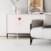 HMYHUM Acrylic Drink Table for Small Spaces, 10" L x