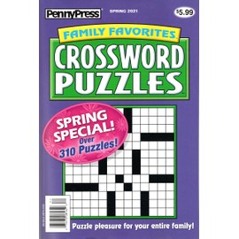 Penny Press Family Favorites Crossword Puzzles Spring 2021 (PLUS FREE GIFT)