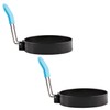 Bojueshaw 2pcs Stainless Steel Egg Rings,Frying Egg Ring Mold with