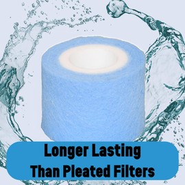 New Longer Lasting Type S1 Melt Blown Hot Tub and Spa Filter, Replacement for Intex 29001E PureSpa, 29011E PureSpa Easy Set Pool Cartridges, 6 Pack