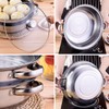 Steamer Pot with Lid, Multipurpose Stainless Steel Steaming Pot Cookware