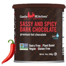 Castle Kitchen Spicy Hot Chocolate (14 oz)-Dairy Free, Vegan Mexican Hot Cocoa Mix made With Natural Chili Spiced Flavors - Just Add Water - Unique Ancient Aztec Flavor With No Artificial Sweeteners
