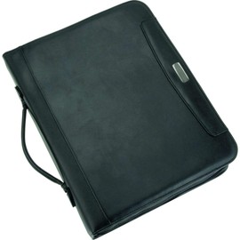 Alassio Conference Folder Writing Case with Pad Leather-look A4 Black Ref 96086