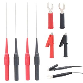 winova Electronic Test Lead Kit Banana Plug 1m Cable Set Insulation Needle Alligator Clip with U Probe for Automotive Diagnostics Circuit Connection Electrical Test