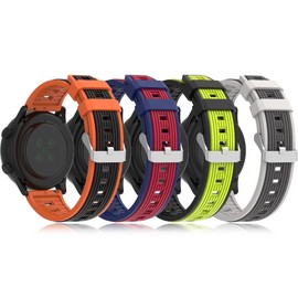 22mm Quick Release Silicone Watch Band for Garmin Vivoactive 4 / Forerunner 265 / Forerunner 255 / Venu 2 / Venu 3 – Soft, Sweatproof Replacement Strap,4P