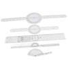5Pcs Medical Goniometer Transparent Plastic Multifunction Joint Goniometer Set Kit