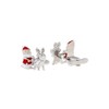 MRCUFF Santa Sleigh Christmas Reindeer Pair Cufflinks in Presentation Gift