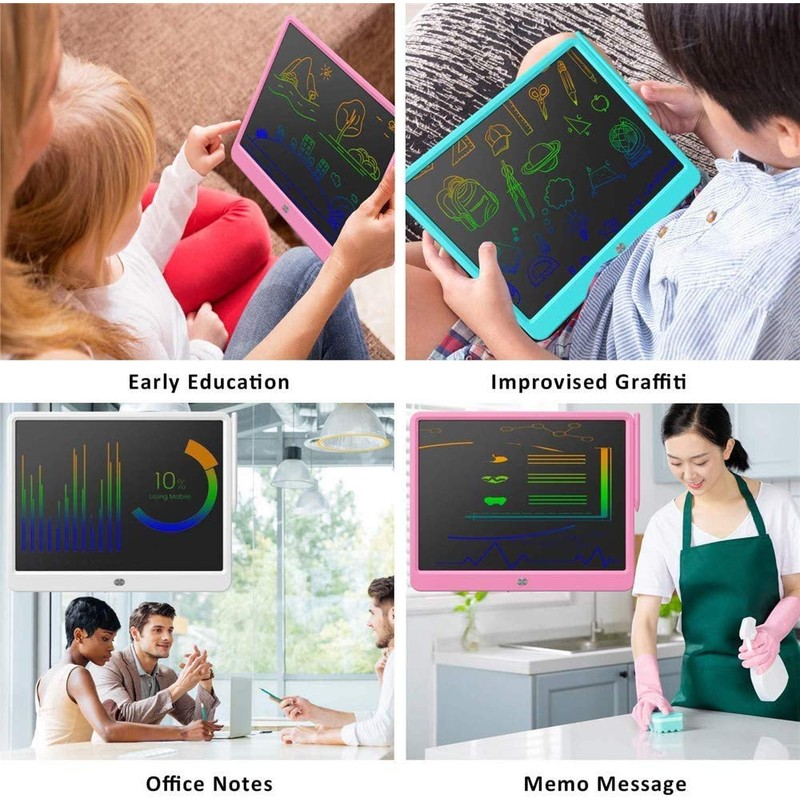 LCD Writing Tablet, Extra large 15 Inch, Colorful, Erasable Electronic