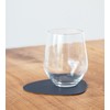 Lind DNA Curve 981260 Glass Coaster Recycled Leather Hippo Navy