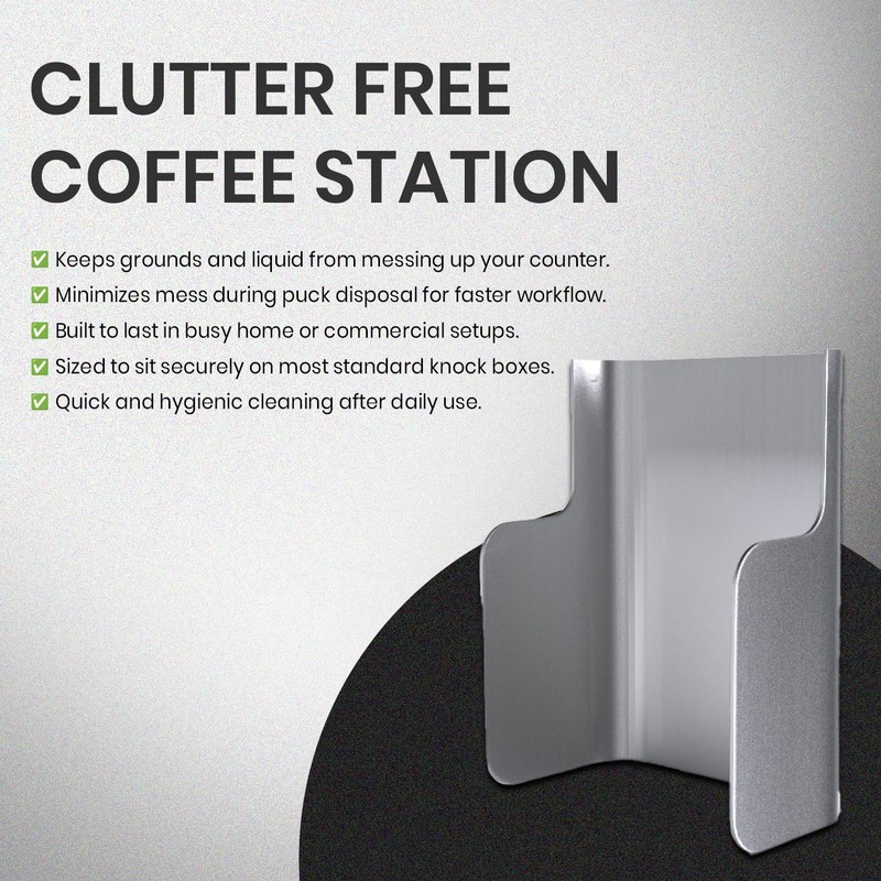 Rattleware Stainless Steel Espresso Knock Box Splash Guard for Home,