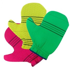 Korean Exfoliating Mitten & Back Scrubber Towel (Italy Towel Style) Shower 3ea