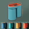Toothbrush Holder Wall Mounted with Cup,2-in-1 Toothbrush Holders & Cups