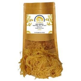 Wildcrafted Sea Moss | Gold - Purple - Mixed | 100% Natural Irish Moss from St.Lucia | Mineral-Rich Superfood | 16oz Sun-Dried Moss | NO Preservatives NO Chemicals (Gold, 1 Pound)
