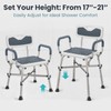 Shower Chair for Elderly and Disabled (450lb) with Padded Armrests
