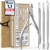 KLINGENHELD Precise Cuticle Nippers with Cuticle Pusher - Very Smooth
