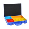 Mini Tool Box Parts Organizer, Blue Metal Box With 10