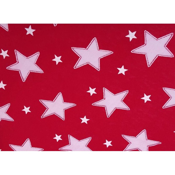 Red Cotton Jersey Star Fabric by The Yard Patriotic Burnout