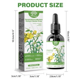 Leogony Mullein Drops for Lungs, Dendrobium & Mullein Extract (30ml)
