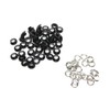 Trimming Shop 5mm Black Eyelets Grommets with Washers for Clothing,