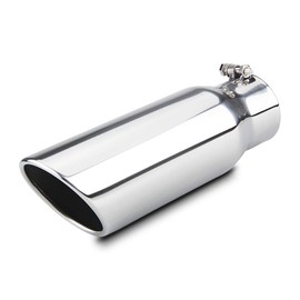 LCGP 3 Inch Inlet Exhaust Tip,3" x 4" x 12",Bolt On Stainless Steel Polished Diesel Exhaust Tailpipe Tip