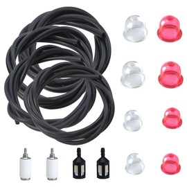 WGWXRSY Fuel Line Primer Bulb Kit with Fuel Filter for Chainsaw, Trimmer, Lawn Mower, Blower