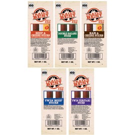 Trail’s Best 45-Piece Beef & Cheese Stick Sampler Gift Box (45 assorted 1oz meat & cheese packs)