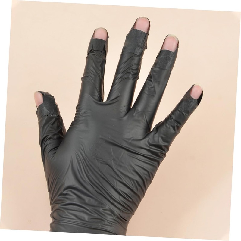 Outanaya 1 Set UV Gel Nail Gloves with Nail Striping