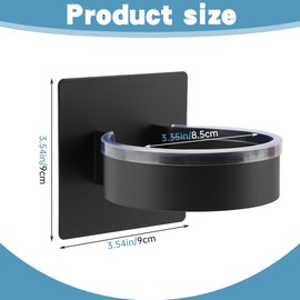 Hair Dryer Holder Blow Dryer Holder Wall Mounted Hairdryer Holders for Bathroom Stainless Steel Blow Dryers Organizer Adhesive Hair Tool Organizer for Hairs Dryers Hanger(Color:Black)