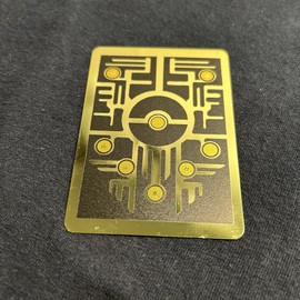 ♾️Gold Metal Ancient Mewtwo Fan Art Card Collectible/Gi