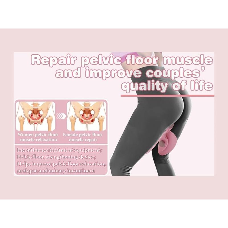 Inner Thigh Exercise Equipment with Counter Rechargeable, Kegel Exerciser, Pelvic