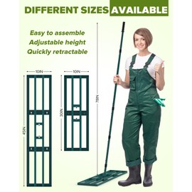 Lawn Leveling Rake, 45x10 Inch Yard Leveling Rake for Soil with 78'' Adjustable Steel Handle, Level Soil Sand Dirt Ground Surfaces Easily, Ideal for Backyard, Garden, Golf Course, Pasture, Farm