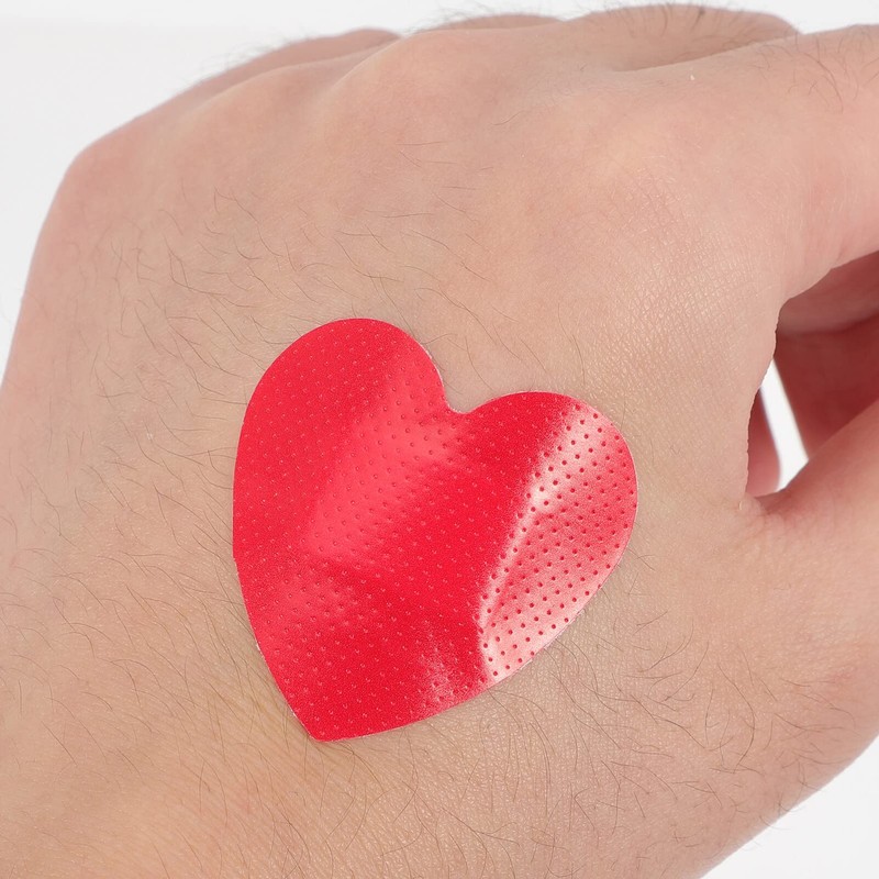Heart-Shaped Bandages 25 Pcs Cute Adhesive First Aid Patch Stickers