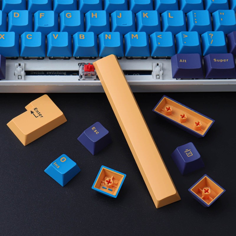 PBT Keycaps 172 Keys Double-Shot Keycaps Custom Keycaps with 7U