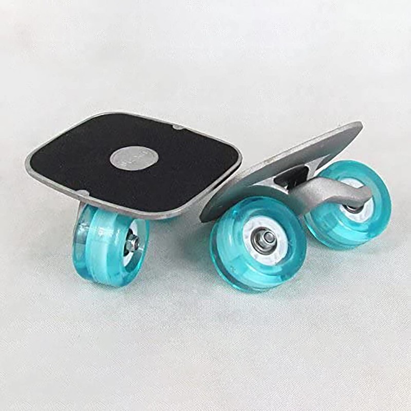 JINCAO Drift Plate Skates, Blue Portable Roller Road Skate, Aluminum
