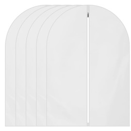 Namvo Garment Bags, 5 Pack 31inch Breathable Suit Bag Covers with Zip PEVA Clothes Cover Bags Coat Garment Bags Waterproof Moth Proof Dress Cover Bags for Wardrobe Storage White