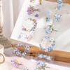 Funincloud PET Tape Stickers for Journaling 6 Rolls Pre-Cut Flower