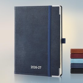 In-Luxpro Planner 2026-2027 Weekly & Monthly Planner, 18 Month Academic Calendar July 2026 – Dec 2027, Horizontal Layout with Monthly Tabs, Hardcover Business Agenda Organizer, Dark Blue