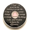 7 Year Pink AA Medallion - Alcoholics Anonymous Bling Chip