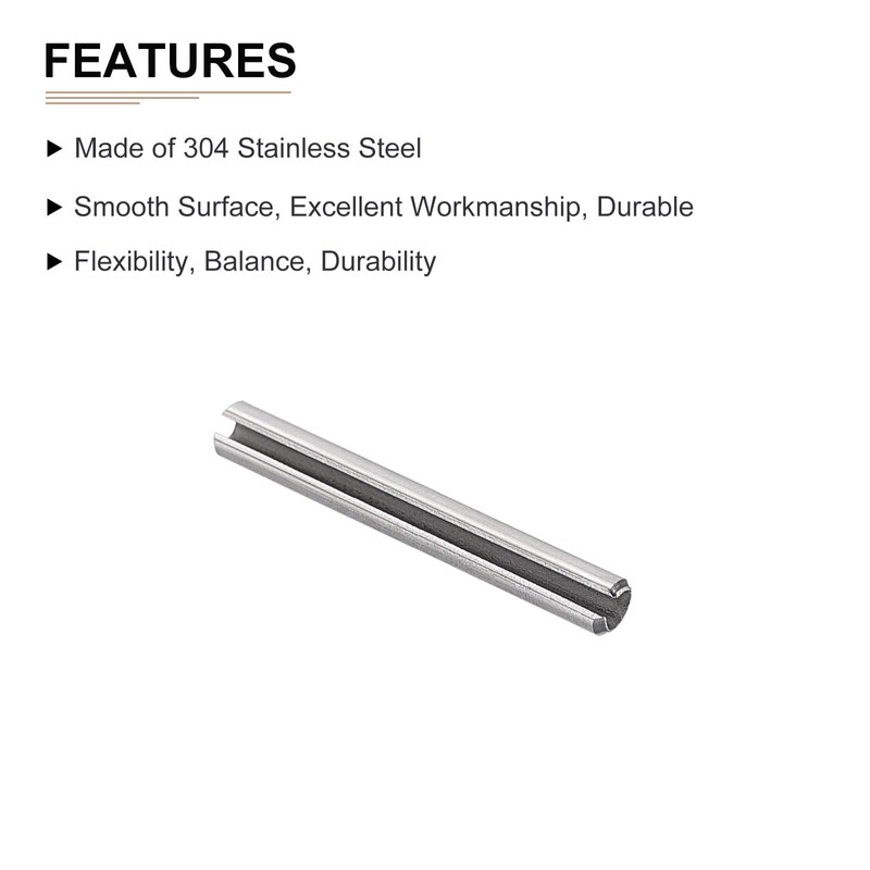 DTGN 20pcs 3mmx40mm(DxL) Slotted Spring Pins for Household Machine Fasteners
