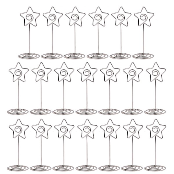 Card Name Holder Star Shape Clip Stand Desk Memo Photo