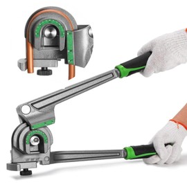 Bewinner 3-In-1 Tubing Bender - 180° 1/4in 5/16in Tube Bender, HVAC Copper Aluminum Copper Pipe Bender Tool with Rubber Handle for Refrigeration Repair