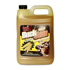 EVOLVED HABITATS Buck Jam Sweet Corn Flavored Salty Sweet Liquid Deer Attractant - Instant Mineral Lick - Powerful Ready-To-Use Year-Round Beneficial Food Supplement for Deer - 1 Gallon
