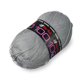 Kuku 100 [100grs] by TAMM - Soft Yarn for Baby Clothes and Warm Blankets - Color Grey 7992